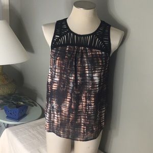 Mossimo Steampunk TANK Black Shred Arty unique  XS
